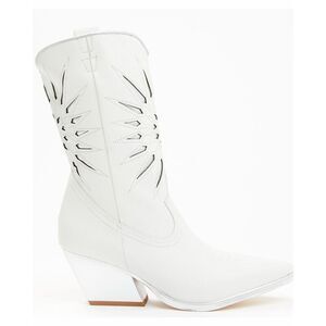 NEW Golo Mae Sun Inlay Western Boots Women’s Snip Toe White Cutout Cowgirl Chic